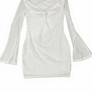 SHEIN White Long Sleeve Dress